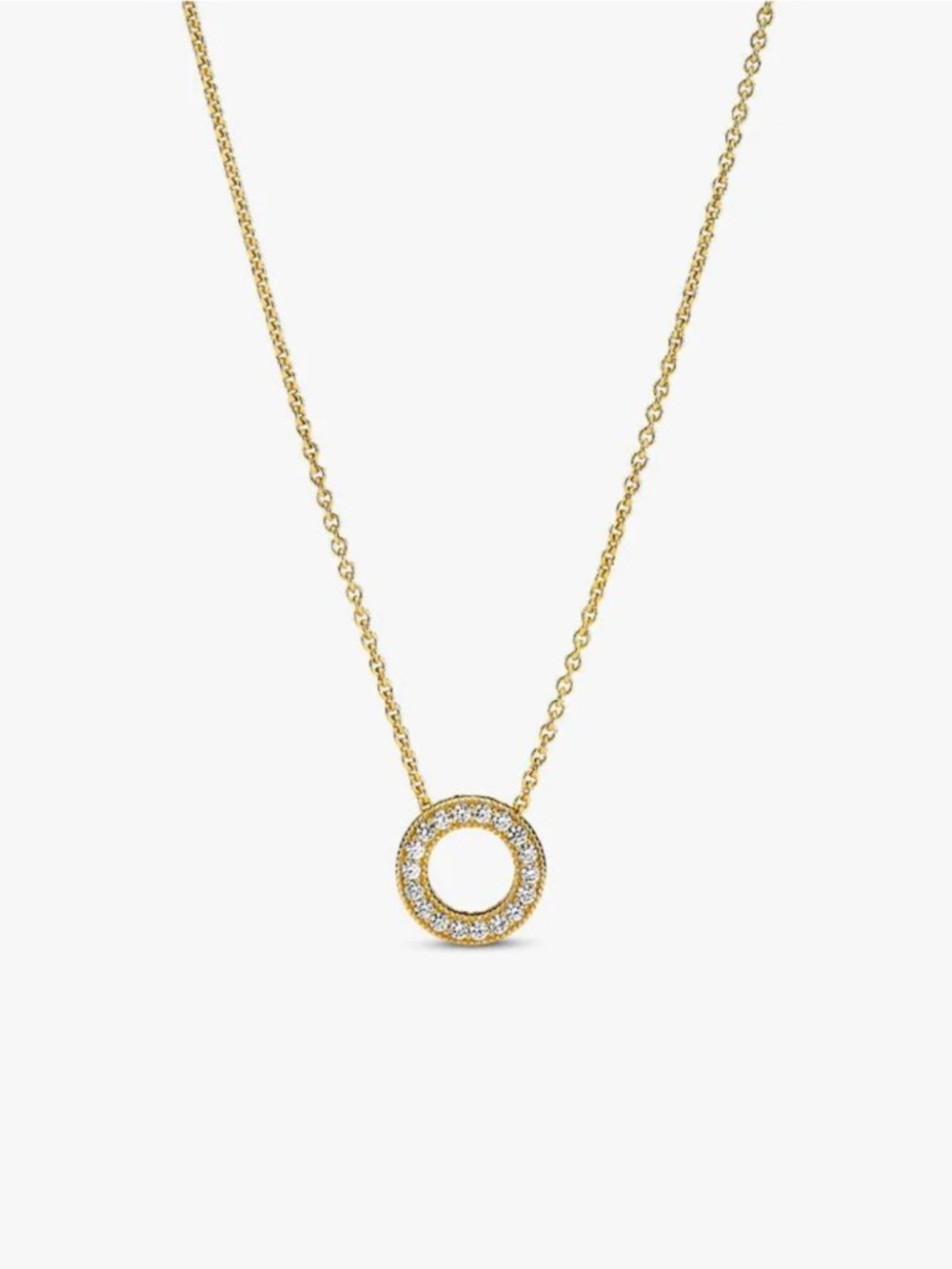 Pandora Logo Pavé Circle Collier Necklace